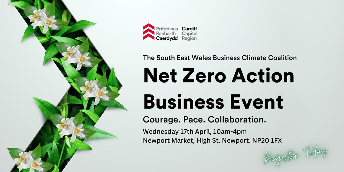 Don't miss the upcoming South-East Wales Business Climate Coalition Net Zero Action event, taking place at the Newport Market in the Glass Hall on Wednesday, April 17th, from 10 AM to 4 PM. eventbrite.co.uk/e/sewbcc-net-z…