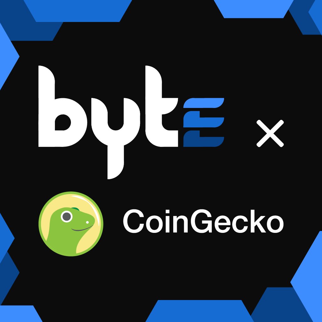 ByteAIToken's tweet photo. $BYTE is now on CoinGecko. 

CG: https://t.co/eJOfQ3uekG https://t.co/eVKNSqdcqE