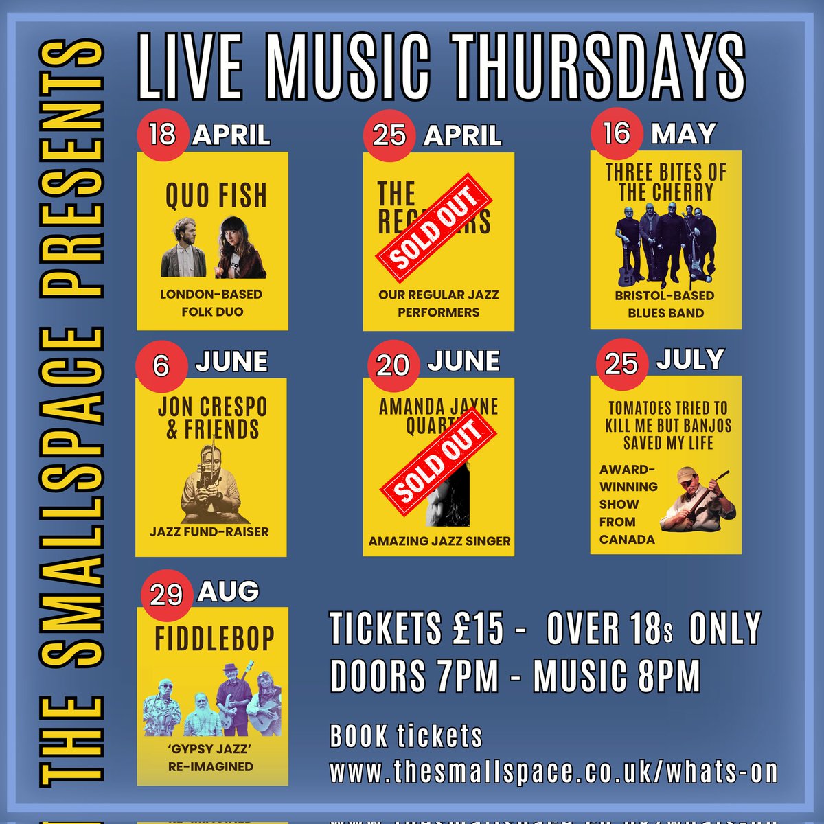 Whether it's straight ahead jazz, 'Gypsy Jazz' , blues, folk or a Canadian banjo player, The Small Space offers lots of Live music - Tickets from thesmallspace.co.uk/whats-on #theatre #magic #comedy #liveentertainment #Barry #cardiff #whatsoncardiff #supportlocal #jazz #livemusic