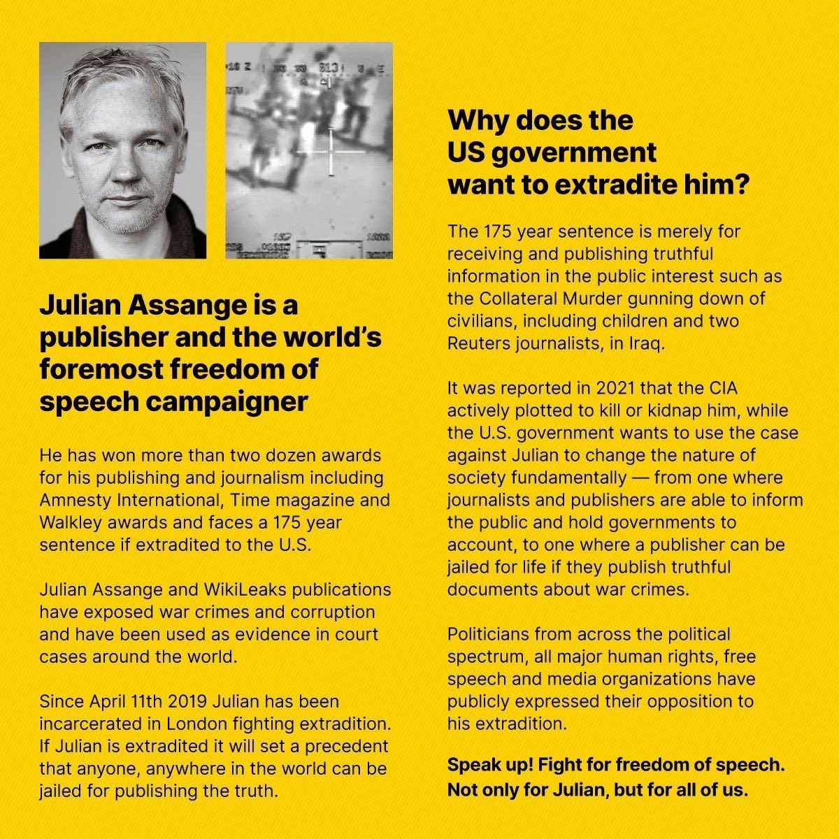 Why does the US government want to extradite Julian Assange? Julian Assange a journalist and publisher of WikiLeaks - the world's foremost freedom of speech campaigner, whose extradition is sought for exposing war crimes and corruption #FreeAssange UK court decision TODAY