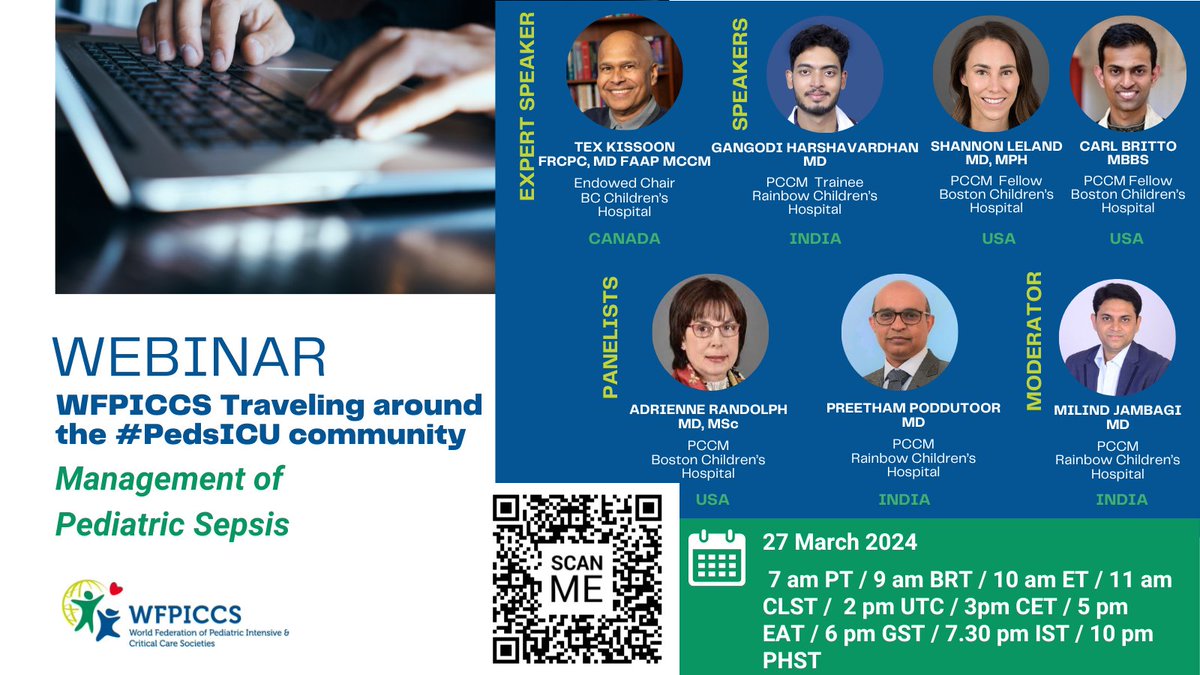 WFPICCS (@wfpiccs) on Twitter photo 📢Don't forget to register for tomorrow's webinar ‼️
➡️Management of #Pediatric #Sepsis
🗓️March 27
⏲️7am PT / 10am ET / 2pm UT / 6pm GST / 7.30pm IST
➡️Register here: tinyurl.com/yc6sd4en
#PedsICU #PEM #PedsID #pediatric
<a href="/rjabornisky/">Roberto Jabornisky</a> <a href="/leejanhau/">Jan Hau</a> <a href="/drarunbansal/">Arun Bansal</a> <a href="/OPENPediatrics/">OPENPediatrics</a> 📢Don't forget to register for tomorrow's webinar ‼️
➡️Management of #Pediatric #Sepsis
🗓️March 27
⏲️7am PT / 10am ET / 2pm UT / 6pm GST / 7.30pm IST
➡️Register here: tinyurl.com/yc6sd4en
#PedsICU #PEM #PedsID #pediatric
<a href="/rjabornisky/">Roberto Jabornisky</a> <a href="/leejanhau/">Jan Hau</a> <a href="/drarunbansal/">Arun Bansal</a> <a href="/OPENPediatrics/">OPENPediatrics</a>