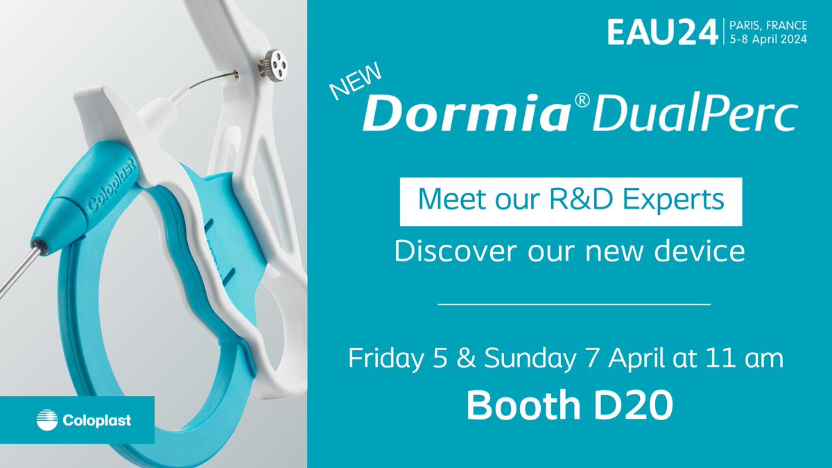 Coloplast presents the New Dormia® DualPerc! Join us at #EAU24 at the booth D20 and watch our R&D experts Sebastien Seguy and Thomas Berthelot showcasing our new product in the presence of Dr. Cesare Marco Scoffone. #EAU24 #Coloplast #DualPerc #Urology #TogetherInCare
