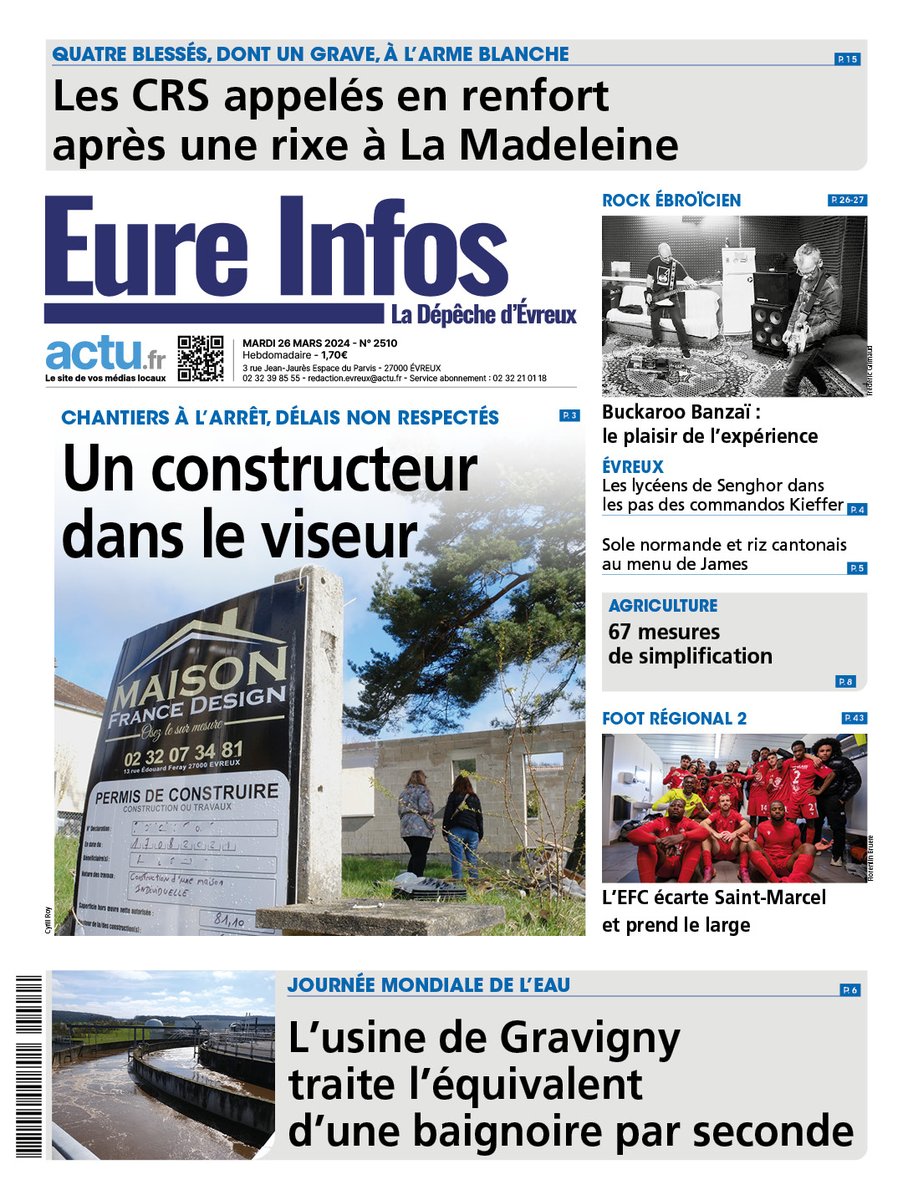 A la une de l'#Eure Infos cette semaine 🔽Retrouvez le journal chez tous vos dépositaires habituels, et également ici : moncompte.actu.fr/acheter/eure-i… #Évreux