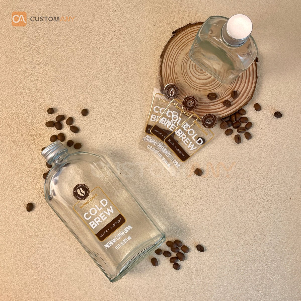CustomAny_com's tweet image. Mark your Cold Brew Bottles with Sleek Custom Transfer Stickers!☕✨ 

Order yours at: ⭐customany.com/product/transf… 

#transfersticker #coffeelabels #customany