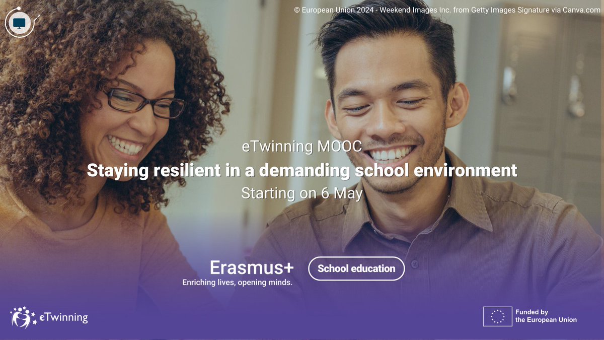 Ready to get equipped with the skills and knowledge to manage stress, prevent burnout and cultivate a balanced and sustainable teaching career? Join this #eTwinning MOOC on ‘How to remain resilient in a demanding school environment’ 🗓️ 6 May Enrol now👉bit.ly/3PkozHD