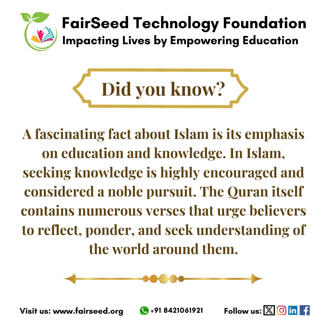 Ramadan Day 15 - Islam values education highly, encouraging believers to seek knowledge. Literacy and learning are deeply esteemed virtues in Islam. #Ramadan  #Islam  #EducationForAll  #learning