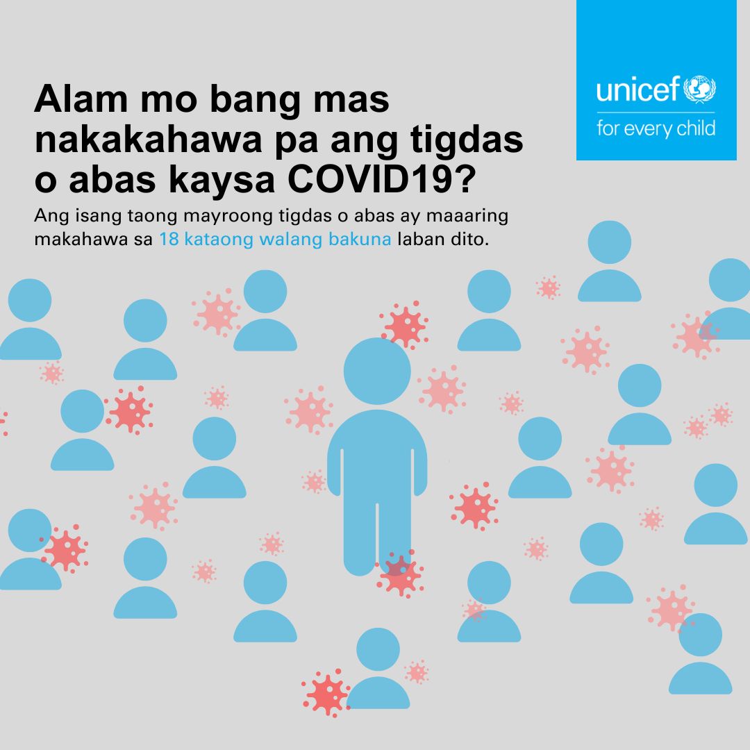 Isang nakamamatay na sakit ang tigdas o abas, kilala ring measles. Mahalagang mabakunahan ang bawat bata para maging protektado sa kumakalat na sakit na ito sa Bangsamoro at iba pang lungsod ng 🇵🇭. Alamin ang mga bakuna: bit.ly/3PvVSay #VaccinesWork #BuildBackImmunity