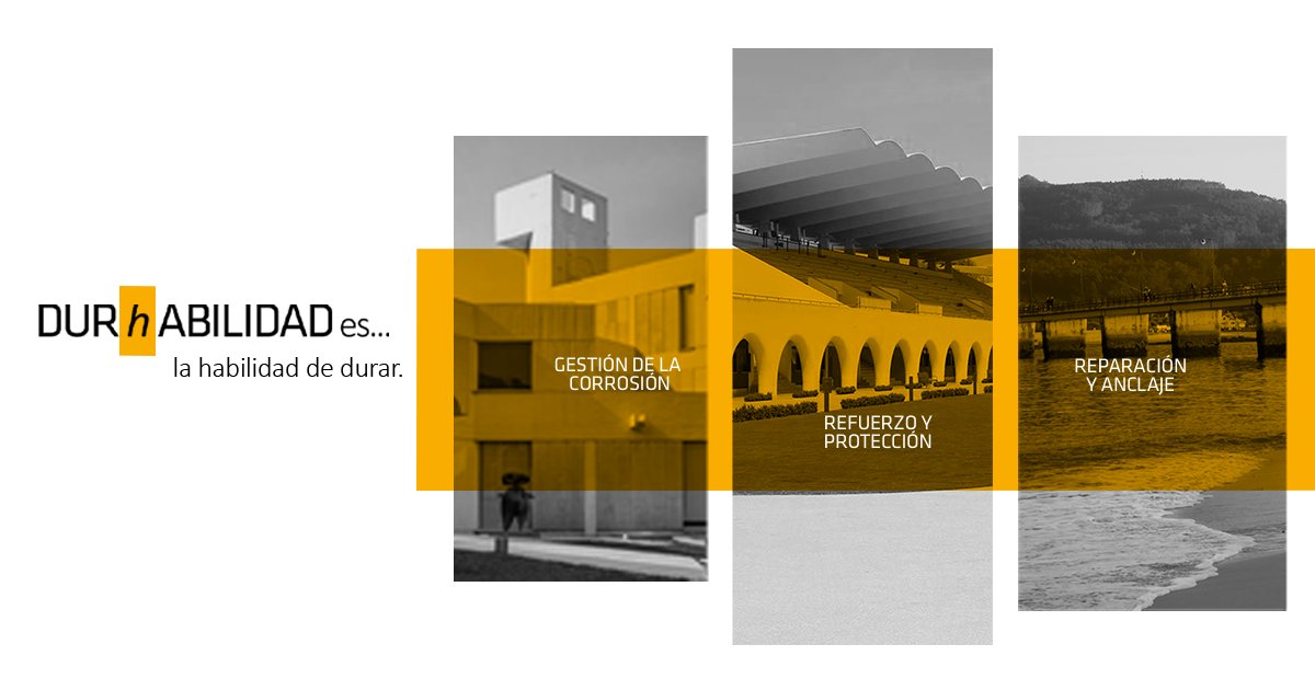 En Sika hacemos todo lo posible para que nuestros tres pilares fundamentales se basen en la Dur(h)abilidad
#gestióndelacorrosión #Reparaciónyanclaje #Refuerzoestructuralyproteccióndeestructuras

Dur(h)abilidad: #lahabilidaddedurar
esp.sika.com/es/Durhabilida…

#durhabilidad