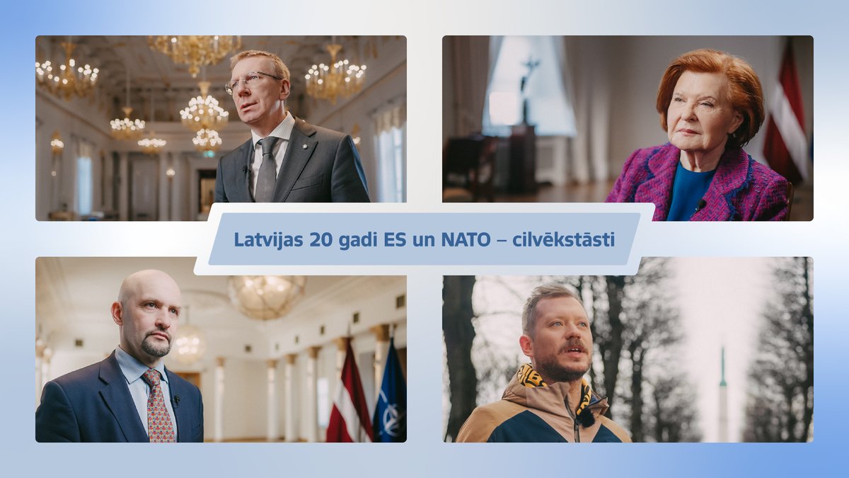 🇱🇻 Iezīmējot Latvijas ES un NATO 20 gadadienu, Valsts kanceleja ir apkopojusi šim notikumam īpaši veltītus videostāstus “Latvijas 20 gadi ES un NATO – cilvēkstāsti”. #LatvijaESNATO20 🎥 Visus video iespējams noskatīties šeit: mk.gov.lv/lv/lv-nato-un-…