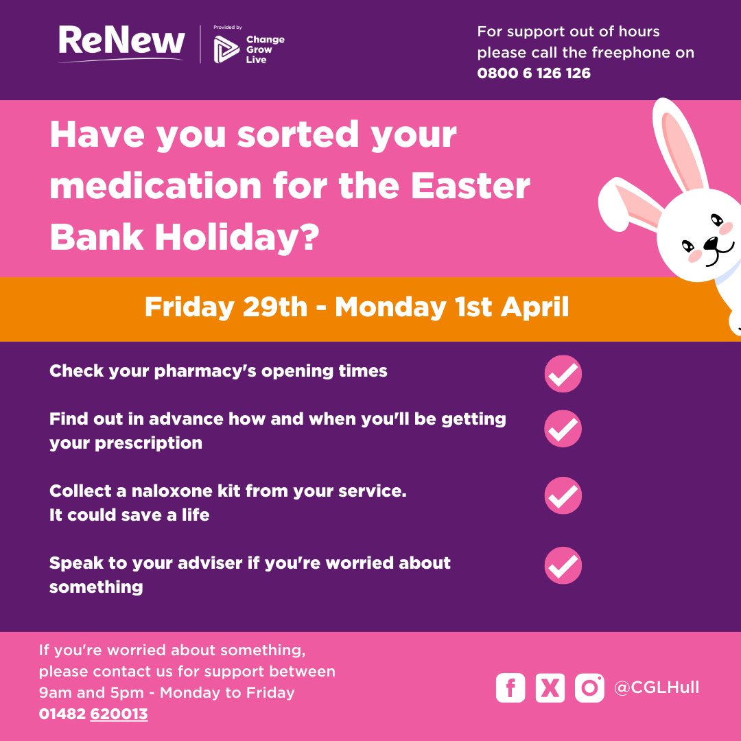 🟣 Have you sorted your medication for the upcoming Easter Bank Holiday?