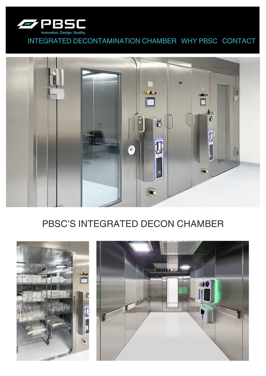 IncPbsc's tweet photo. The 6Log surface #disinfection #VHP #Decon chamber from PBSC is a modular design, ideal for equipment loads & material production environments in #BioMedical #BioPharma & #HighContainment applications
#decontamination #highcontainment #cleanroom #chamber #materialdecontamination https://t.co/oIdqFAaB4M