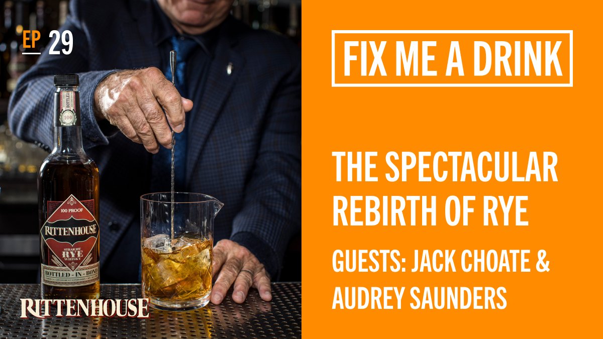 Do you love drinking rye whiskey? On the NEW episode of our podcast Fix Me a Drink hosts @DavidWondrich and @NRothbaum chat with legendary bartender @AudreySaunders about the improbable rebirth of the whiskey. Listen NOW: to.flaviar.com/3TRkr4o