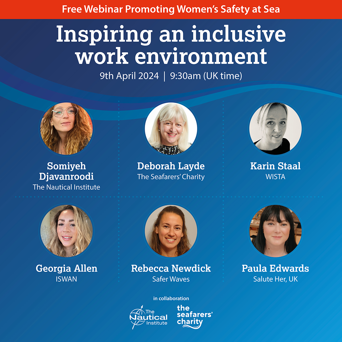 On 9 April, join us for our "Promoting Women's Safety at Sea" FREE webinar organised in partnership with <a href="/NauticalInst/">Nautical Institute</a>. Our lineup of expert speakers will explore the challenges faced by #WomenAtSea, creating safer workplaces and the support available 👇
theseafarerscharity.org/news/promoting…