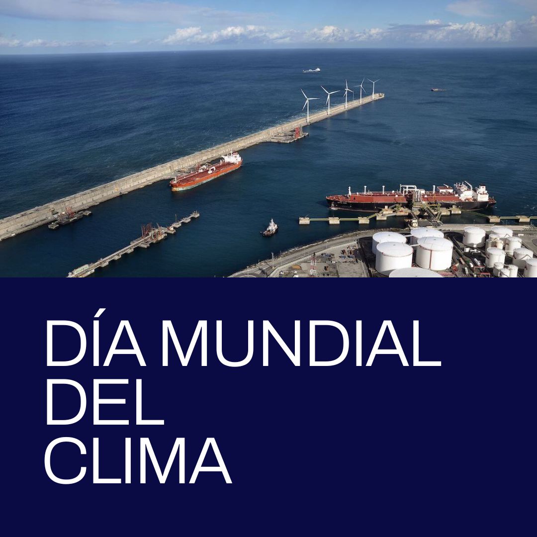 🌱 Los #PuertosDelEstado contribuimos a la mitigación del cambio climático mediante medidas y proyectos para la #descarbonización de la industria, el impulso de energías renovables o el suministro de combustibles alternativos. #DíaMundialdelClima🌍
