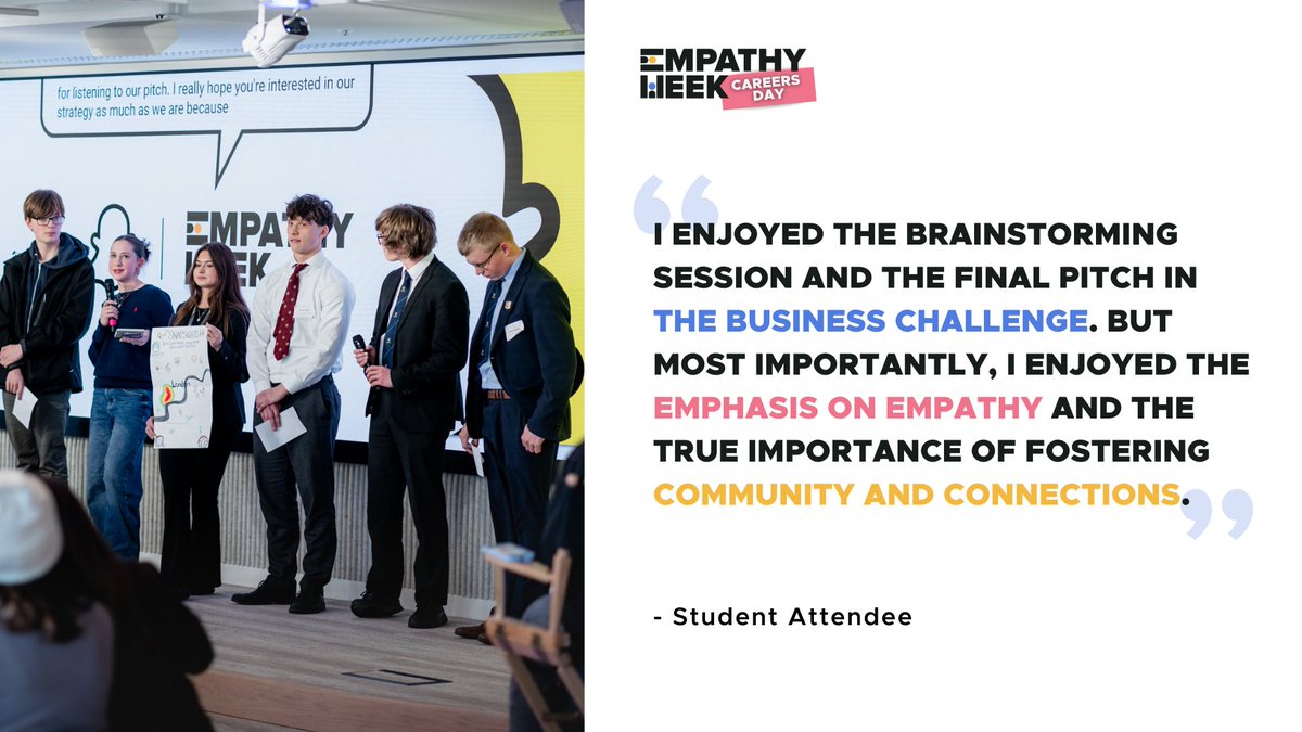 We took 60 students to @Snap - and they LOVED it! ❤️ From meeting employees, to pitching ideas for fostering #empathy through tech, students spent the day feeling seen, heard and understood. Learn more about us 👉 empathy-week.com #teachertwitter #edutwitter #edtech