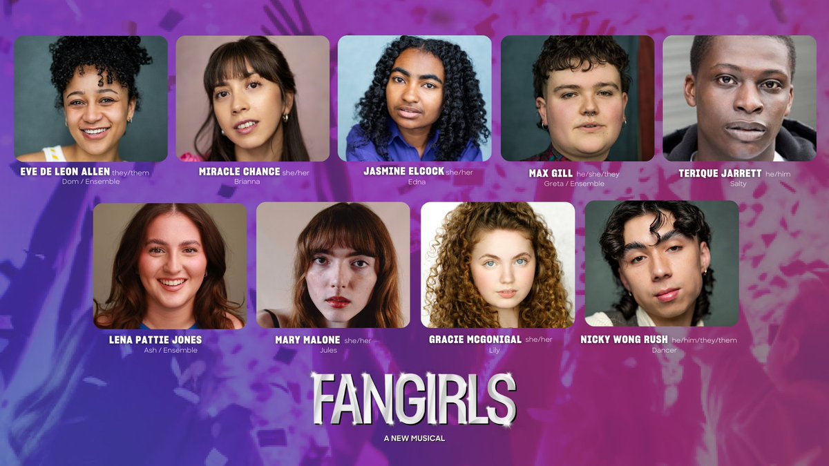 We're already fangirling over this cast and soon you will be too 💖

Initial casting is announced today for the musical of the summer #FANGIRLSUK 

The smash-hit Australian musical by @yveblake, directed by Paige Rattray will have its UK premiere here at the Lyric from 13 July.