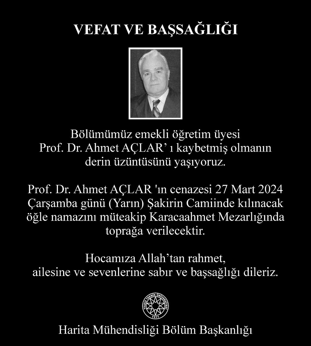 YTÜ Harita Mühendisliği Bölümü (@ytu_hrm) on Twitter photo 