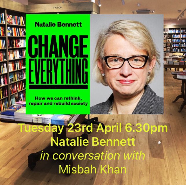 Green Party peer Natalie Bennett is talking at the Owl about Change Everything Tickets here dauntbooks.co.uk/shop/events/na… @natalieben