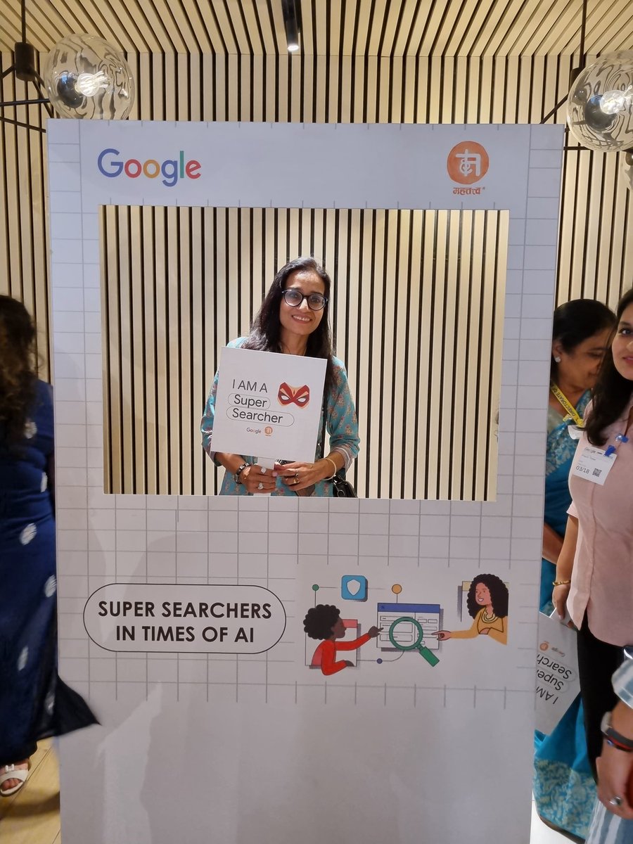 uma_kapur's tweet image. Just wrapped up an insightful workshop at @Google on becoming super searchersborganised by @mahattattva ! 💡💻 Unpacked advanced techniques for navigating the vast expanse of information online. Ready to optimize my search game! #GoogleWorkshop #SuperSearchers #DigitalSkills