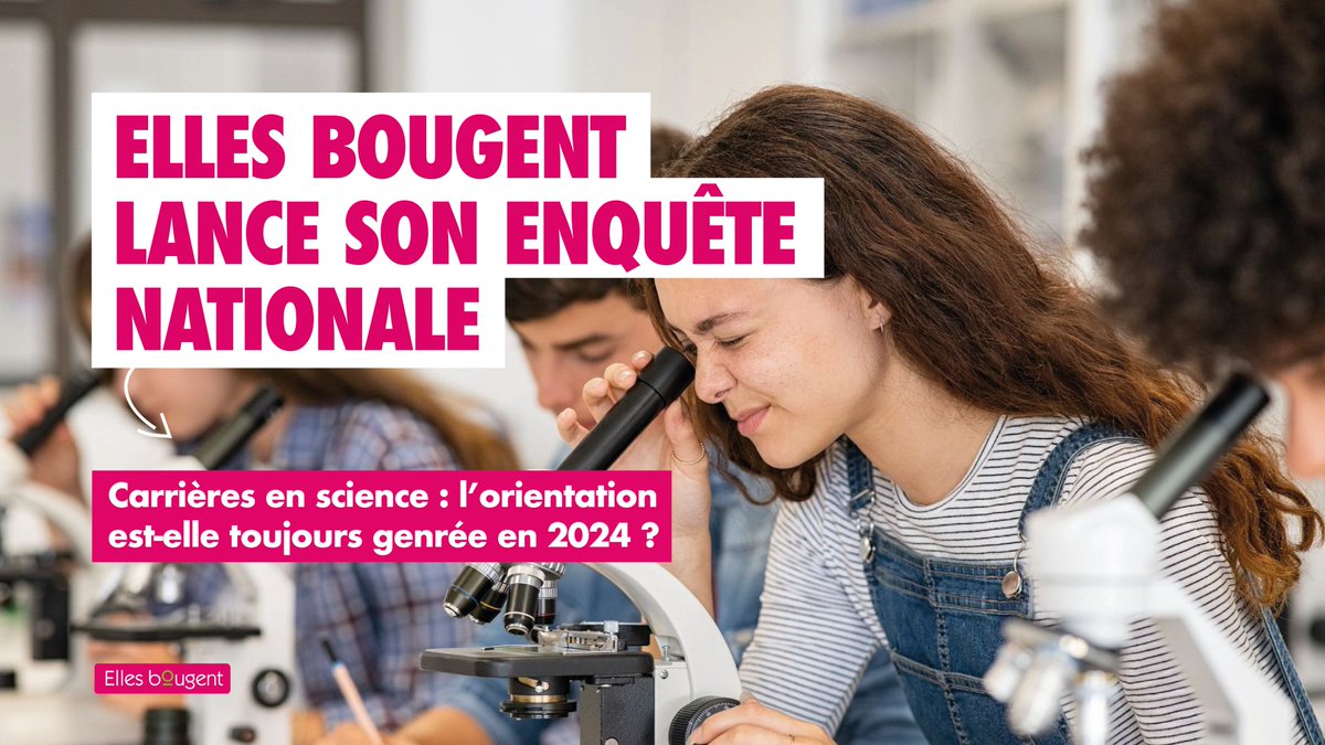 🚀 Elles bougent lance son enquête nationale ! Carrières en sciences : l’orientation est-elle toujours genrée en 2024 ? Étudiantes, femmes ingénieures, techniciennes, votre expérience est précieuse ! Répondez à notre enquête  👉 bit.ly/49rsucV #GirlsinSTEM #enqueteEB