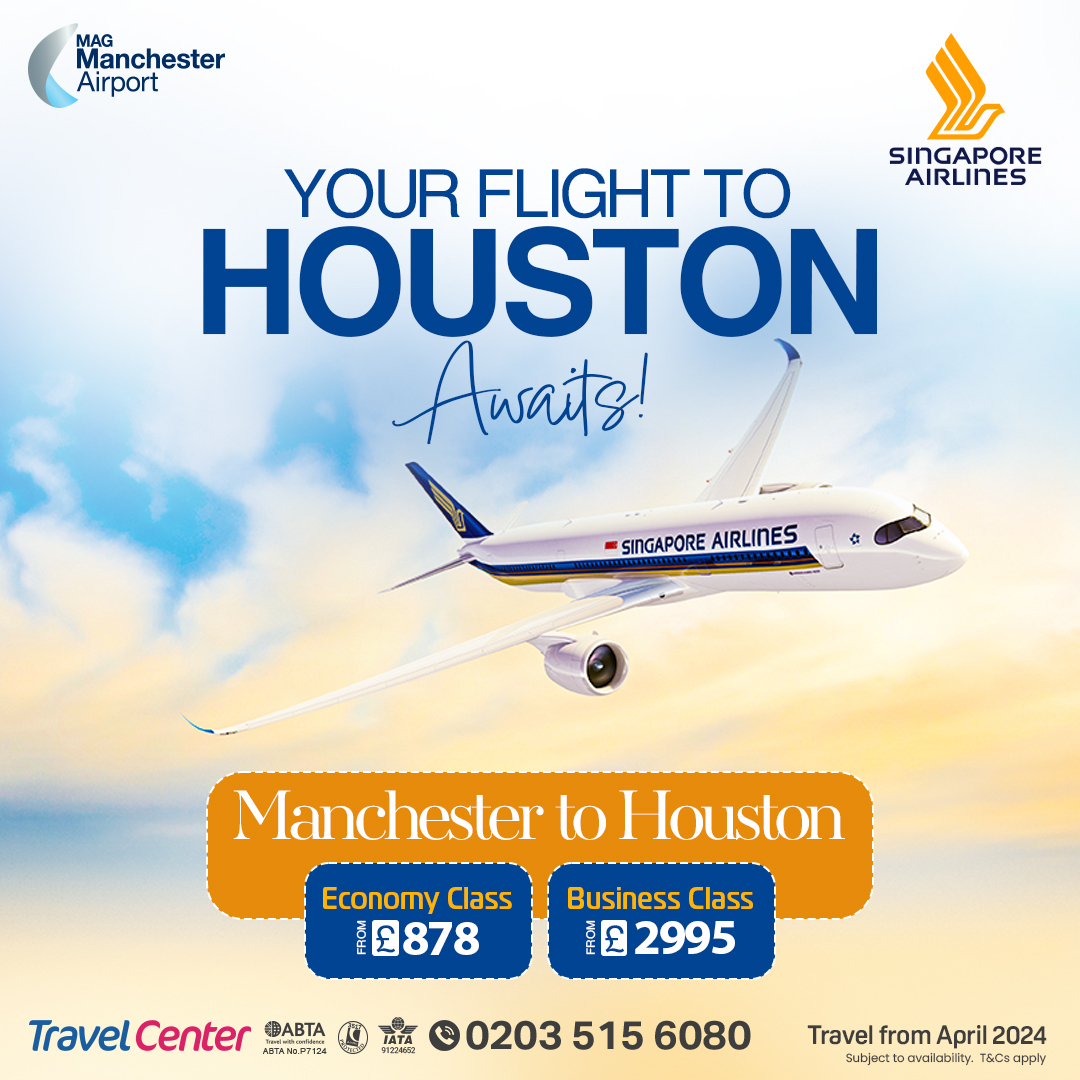 Soar to Houston in Style! 🤩 Get ready to soar to Houston in style departing from Manchester Airport! Don't miss out on our exclusive flight offers with Singapore Airlines. Book now and embark on your Texan adventure! ✈️ ☎️ Call our Travel Experts 👉 0203 515 6080 💁‍♂️‍ Book with…