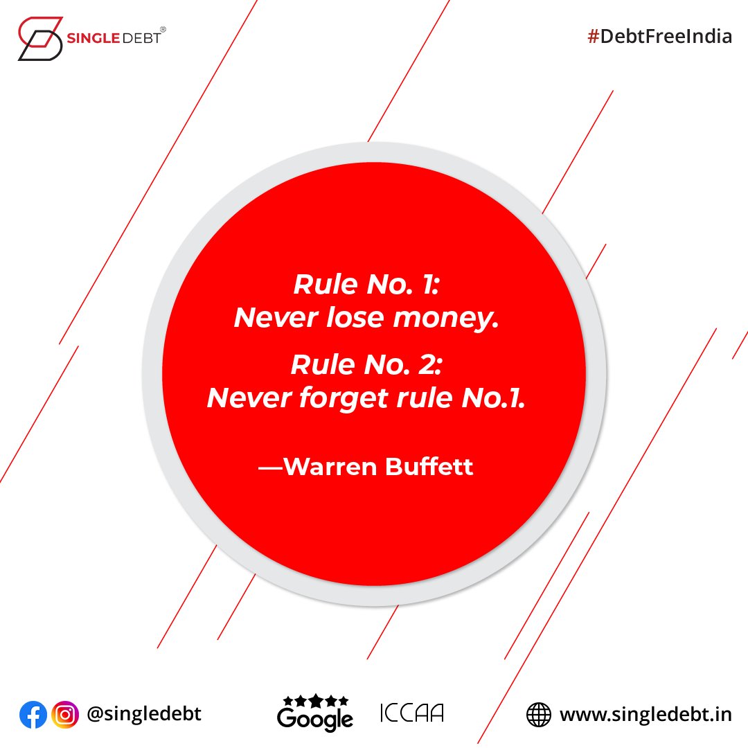 Single_Debt's tweet photo. Rule No. 1 at SingleDebt - Never let debt make you lose money. Rule No. 2 - Never forget the importance of financial security. Let's secure your financial future together!

Contact: 96191 03594 / 022 6876 2605 or visit:  https://t.co/4J1Q6eNxE6

#SingleDebt #Debt #DebtManagement https://t.co/Ac5JNpvcJw