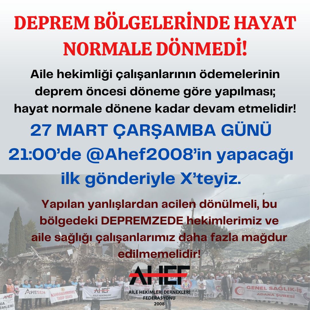 #deprem @saglikbakanligi @halksagligigm @drfahrettinkoca