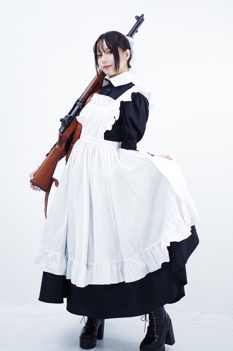 「戦えるメイドさん好きロングメイド服× M1 Garand( ) 」|せんちめんたるはやし｜5月納品のお仕事募集中のイラスト