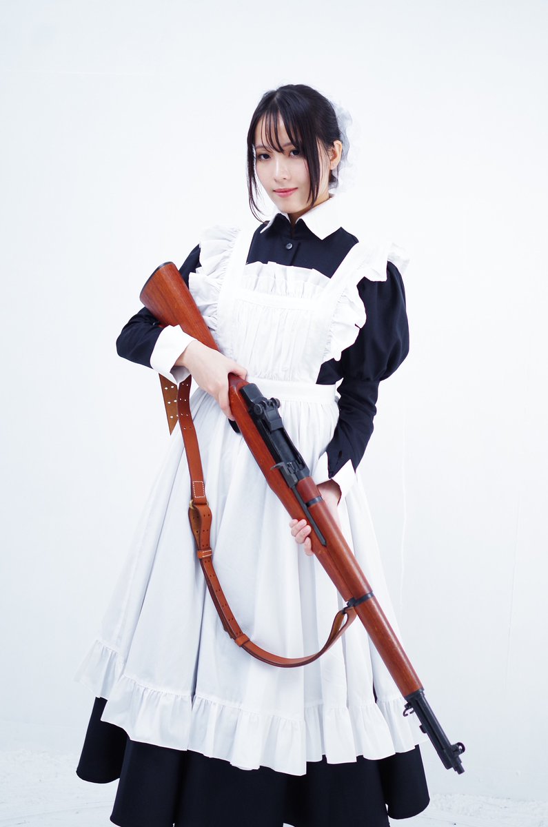 「戦えるメイドさん好きロングメイド服× M1 Garand( ) 」|せんちめんたるはやし｜5月納品のお仕事募集中のイラスト