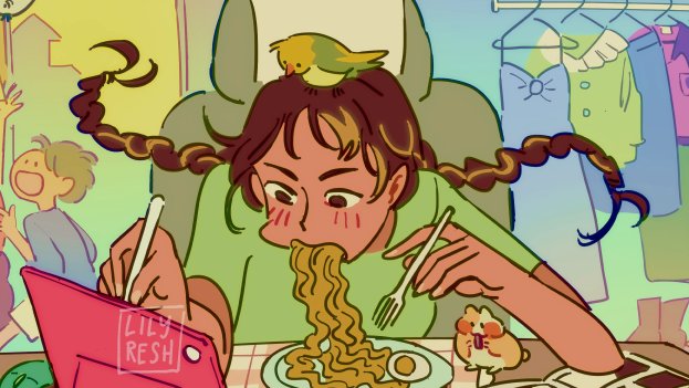 「noodles open mouth」 illustration images(Latest)