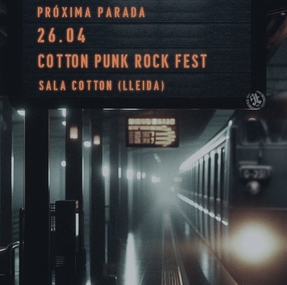 El 26 de abril estaremos en la Sala Cotton de Lleida en el #CottonPunkRockFest 📷
📷 Entradas a la venta en bit.ly/segis_vghp