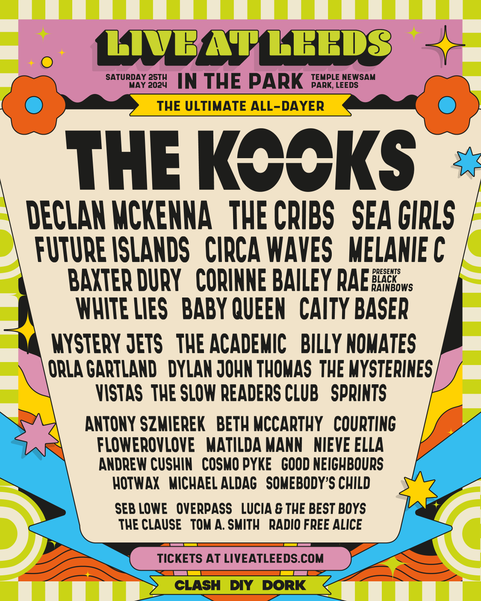 We’re very excited to announce the brand new names joining us In The Park this Summer👉@babyqueen, @BaserCaity, @baxterdury, @courtingband & @DylanJohnThoma5 have just been added to the lineup alongside 6 more brand new additions! Less than 2 months to go liveatleeds.com