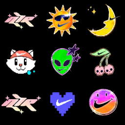 All of the emojis that are used for particle effects on the Nike Airphoria Vol 2 skins