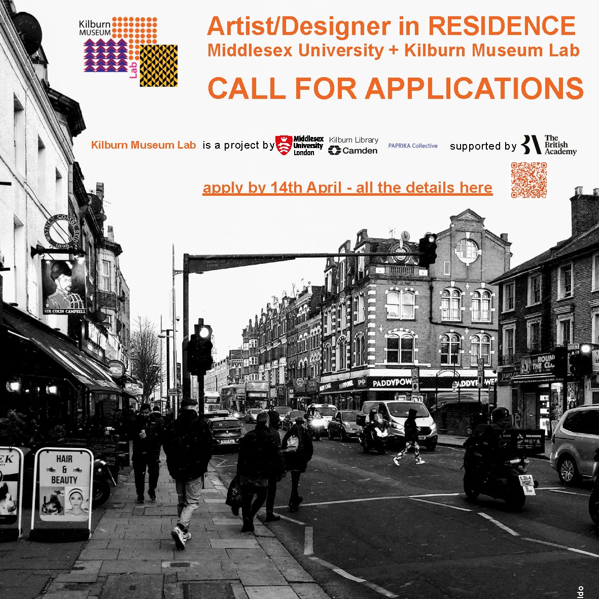 ‼️CALL FOR APPLICATIONS‼️
ARTISTS/DESIGNERS to join the <a href="/MiddlesexUni/">Middlesex University</a>  Residency program in collaboration with the <a href="/KilburnMLab/">KilbunMuseumLab</a>  project.
total award of £2,500
👉for info and to apply
kilburnmuseumlab.org/call-for-appli…. Applications must be submitted by April 14th!!
Spread the word 🔊