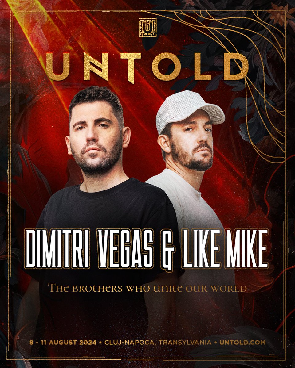 Writing history together ever since. @dimitrivegas & @likemike to complete the magic of UNTOLD this August. 🔥