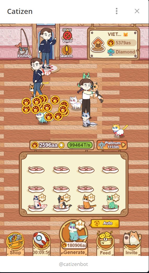 Mèo mọi người đã đến level bao nhiêu rồi ?
Ai có hứng thú chơi thử thì để lại địa chỉ ví $ton sau khi đăng kí qua link này : t.me/catizenbot?sta…