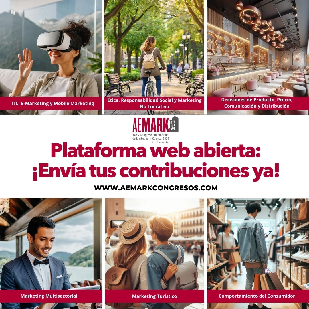 📭¡Abierto el plazo para enviar comunicaciones para el XXXV Congreso Internacional de Marketing #AEMARK24!
 
🗓 Deadline: 3 de mayo. No lo dejes para el final, hay nueva aplicación web. 👩💻🧑💻
 
¡Esperamos tu trabajo!
+ℹ️ en nuestra web: bit.ly/3IOEj1T