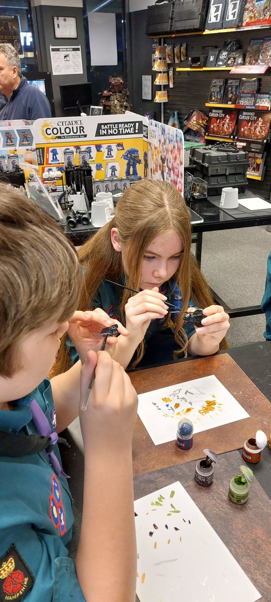 #70thPortsmouth #scouts We took #Warhammer up on their kind offer of an evening in the shop building, painting figures and learning how to play. Just need to order the sponsered badges, a great evening had by all <a href="/PortsmouthScout/">Portsmouth Scouts</a> <a href="/HampshireScouts/">Hampshire Scouts</a> #crafts #hobby