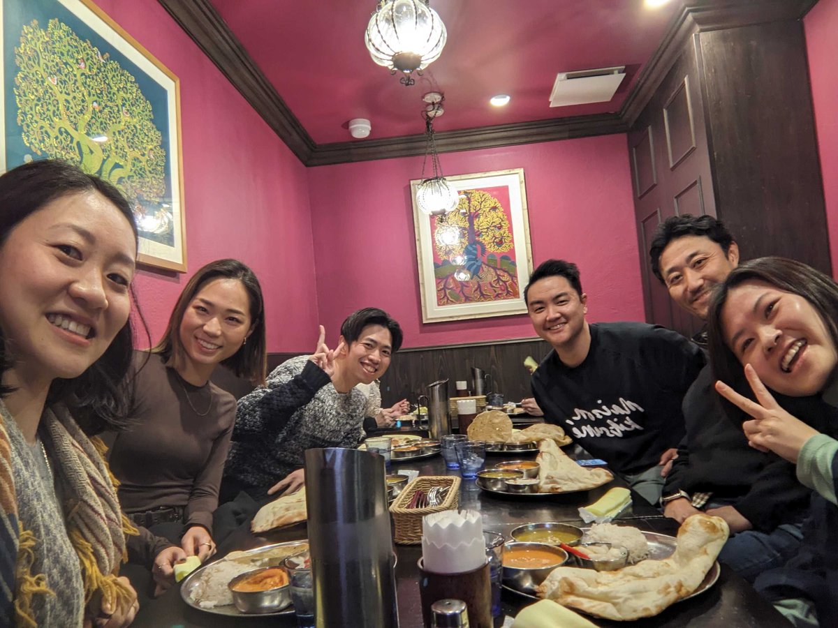 tam_koho's tweet photo. Enjoyed Indian Curry with English Club members😋

普段はハワイで働くBarretさんが東京に滞在中🗼ということで英会話好きのTAMスタッフで集まってEnglishランチをしました🎵

お店は #TAMのご近所さん のGONDさん🍛 日替わりインドカレーが美味しい！スタッフの行きつけです✨

たのしかった～！ https://t.co/JAr1nFFS0v