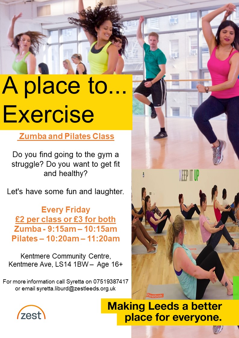 If you're looking for something new to try out after the Easter break 🐰, why not join us for our Zumba sessions at Nowell Mount Community Centre, or our Zumba AND pilates sessions at Kentmere Community Centre? 👟 Get in touch with Syretta if you're interested in joining! ✉️📞