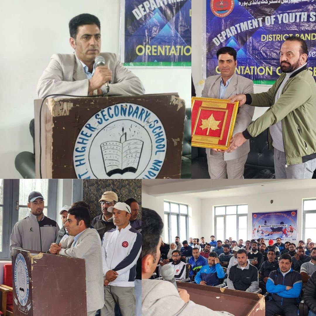 Exciting day at BHSS Nadihal ADDC Bandipora Mr. M A Bhatt (JKAS) kick off refresher course, emphasizing the pivotal role of sports in school edu. From fostering teamwork to promoting fitness and mental well-being, sports are integral to holistic dev.! 🏀⚽️🏏 #Education #Sports
