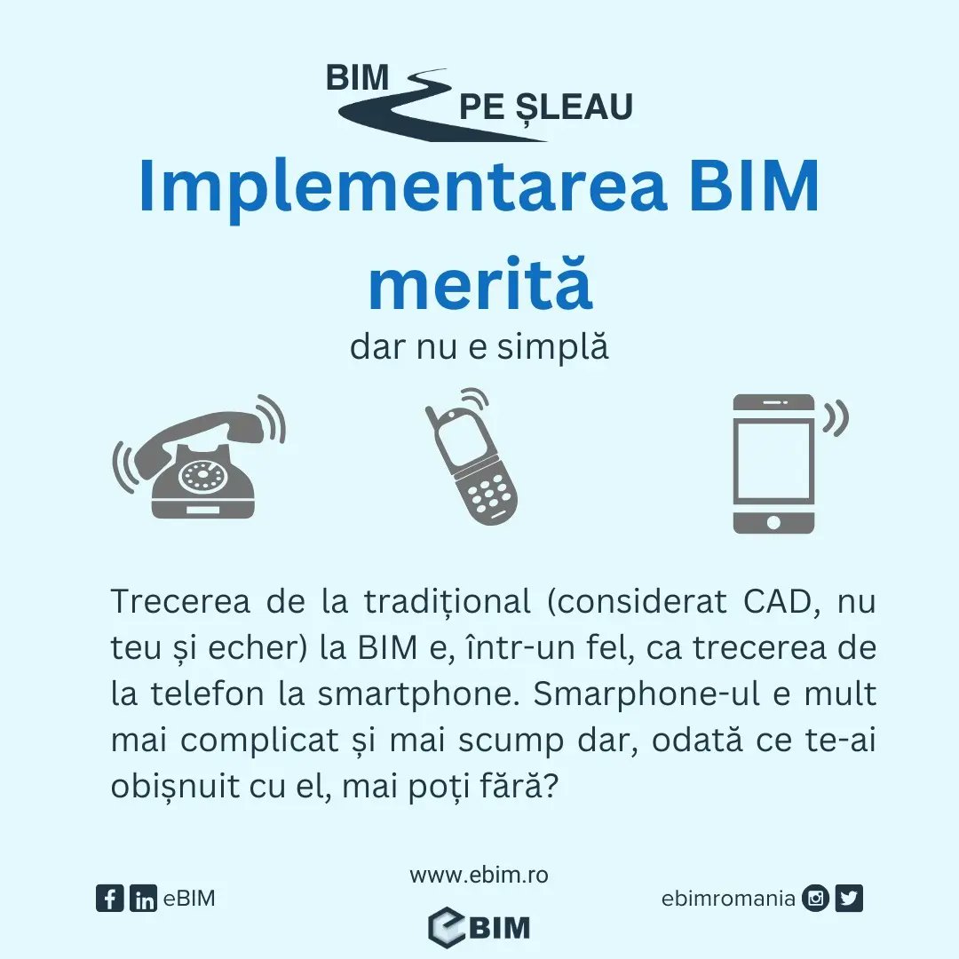 Lansăm o serie de cartonașe denumită "BIM pe șleau" fiindcă unele lucruri e bine să fie zise fără ocolișuri.
#eBIM #BIMpesleau #BIMRomania #BIM