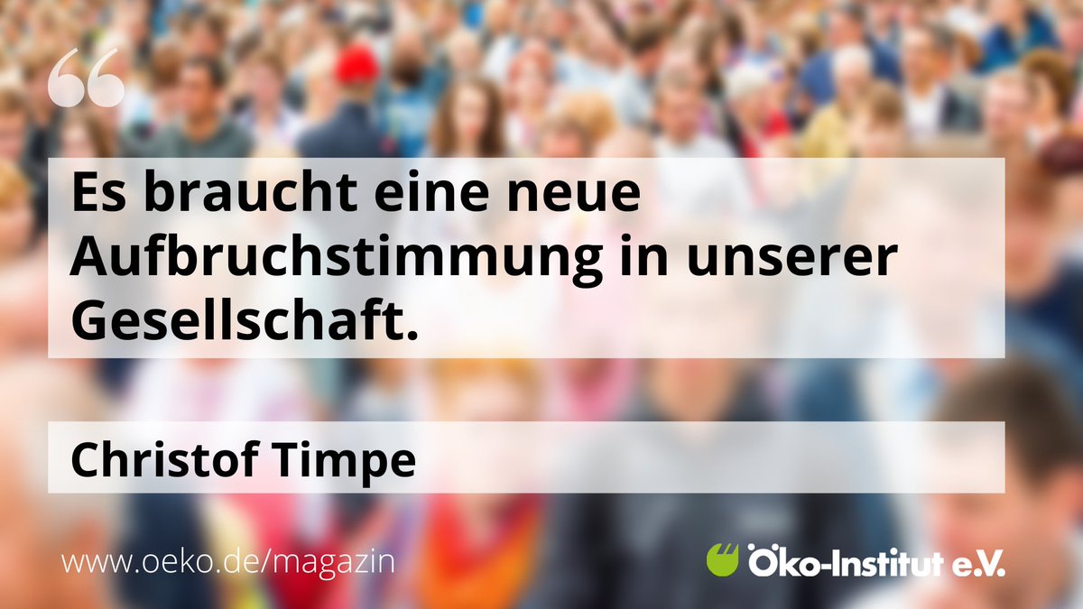 oekoinstitut's tweet photo. Diese sei nötig, um der Transformation zur #Nachhaltigkeit wieder Schwung zu verleihen, sagt der neue Geschäftsführer des Öko-Instituts, Christof Timpe in der aktuellen #ecoatwork. https://t.co/5U3DoLgSfK #Klimaschutz #Umweltschutz #Naturschutz https://t.co/MdbEkqbKFu