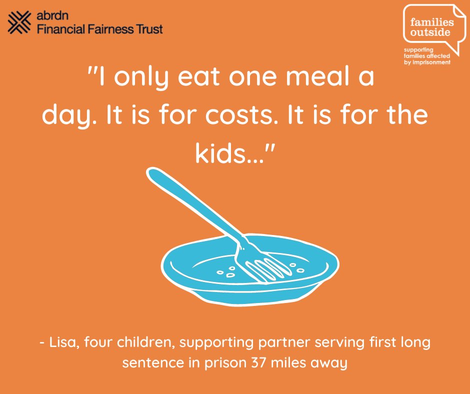 Many women carrying the costs of imprisonment describe themselves as 'coping' with these costs through silent suffering and sacrifice. Some mums reported skipping meals to make sure their children could eat...