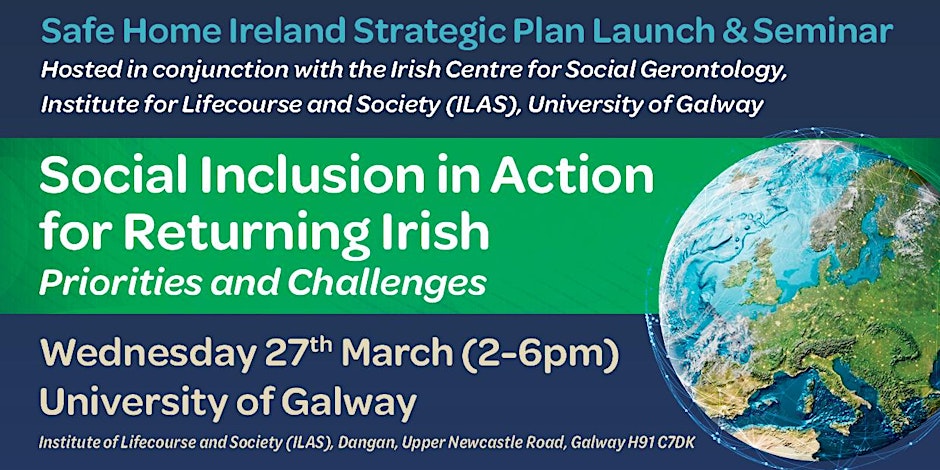 A chance to join an exciting event hosted by @Safehomeireland focused on social inclusion for returning Irish citizens, It's in person & there's an option to join online too Includes keynote speakers, 2 panels + recent returnees Tomorrow Wed 27 March 2pm eventbrite.ie/e/strategic-pl…?