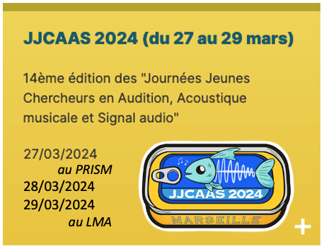 Laboratoire de Mécanique et d'Acoustique-LMA (@lma_umr7031) on Twitter photo Des rencontres riches et variées pour la jeune communauté audio-acousticienne organisées cette semaine au LMA & PRISM par des #doctorants et post-doctorants.
#Perception de la parole, #Modélisation physique d’instruments de musique, Synthèse #sonore
➡️laboratoire-mecanique-acoustique.fr/actualites/120… Des rencontres riches et variées pour la jeune communauté audio-acousticienne organisées cette semaine au LMA & PRISM par des #doctorants et post-doctorants.
#Perception de la parole, #Modélisation physique d’instruments de musique, Synthèse #sonore
➡️laboratoire-mecanique-acoustique.fr/actualites/120…