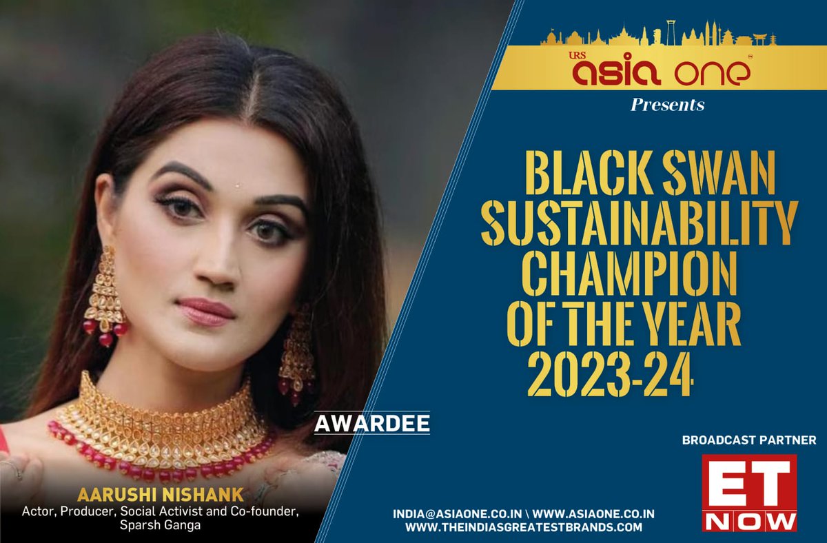 Come join me tomorrow at Taj lands end, Bandra as I receive the Black swan sustainability champion of the year 2023-24, an event by @AsiaoneMagazine @ETNOWlive #championaward #asiaonemagazine #Sustainability