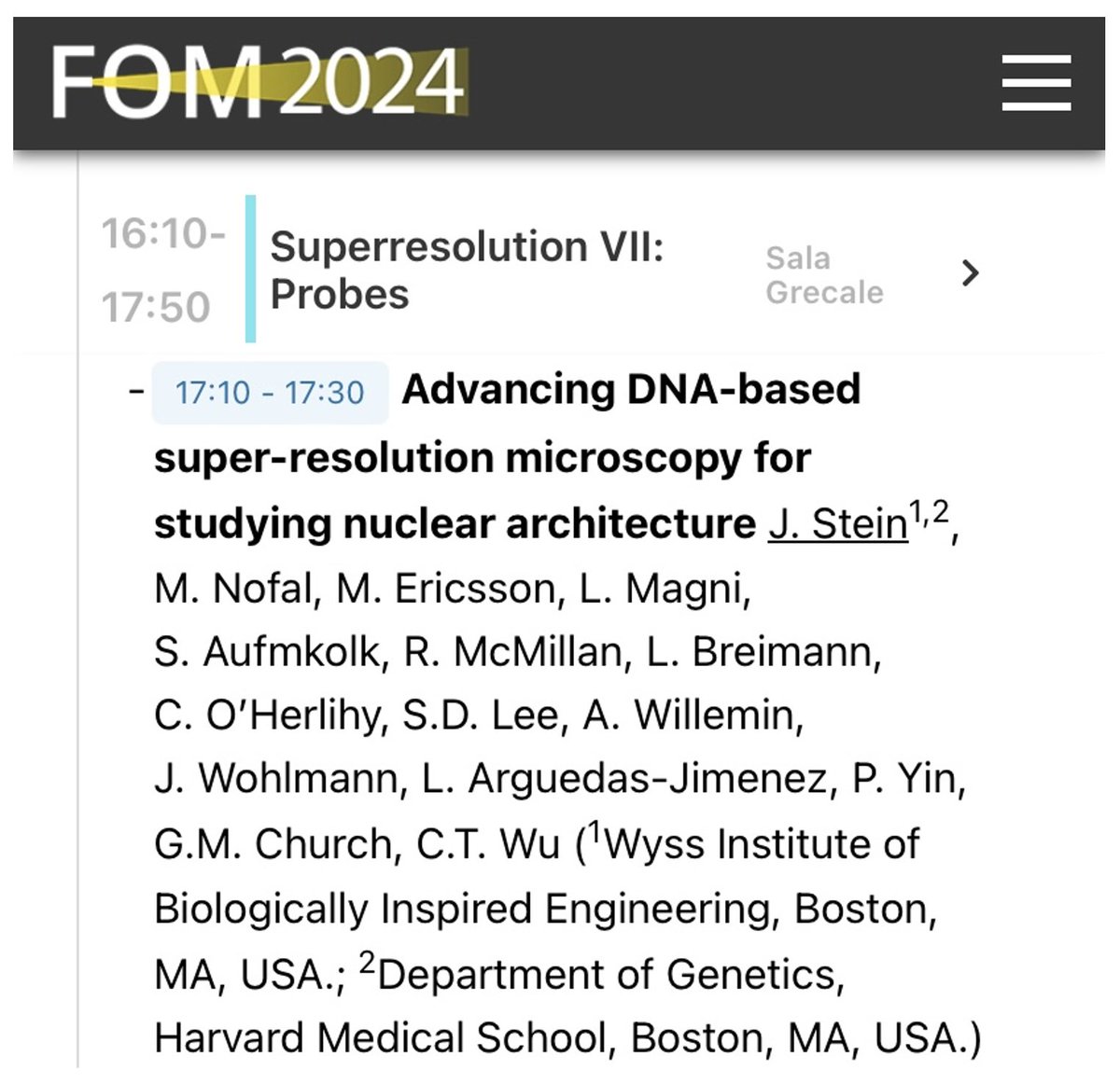 Excited to share our most recent work on advancing nuclear DNA-PAINT imaging at #FOM2024 today at 5:10pm🔬🧬. See you there!