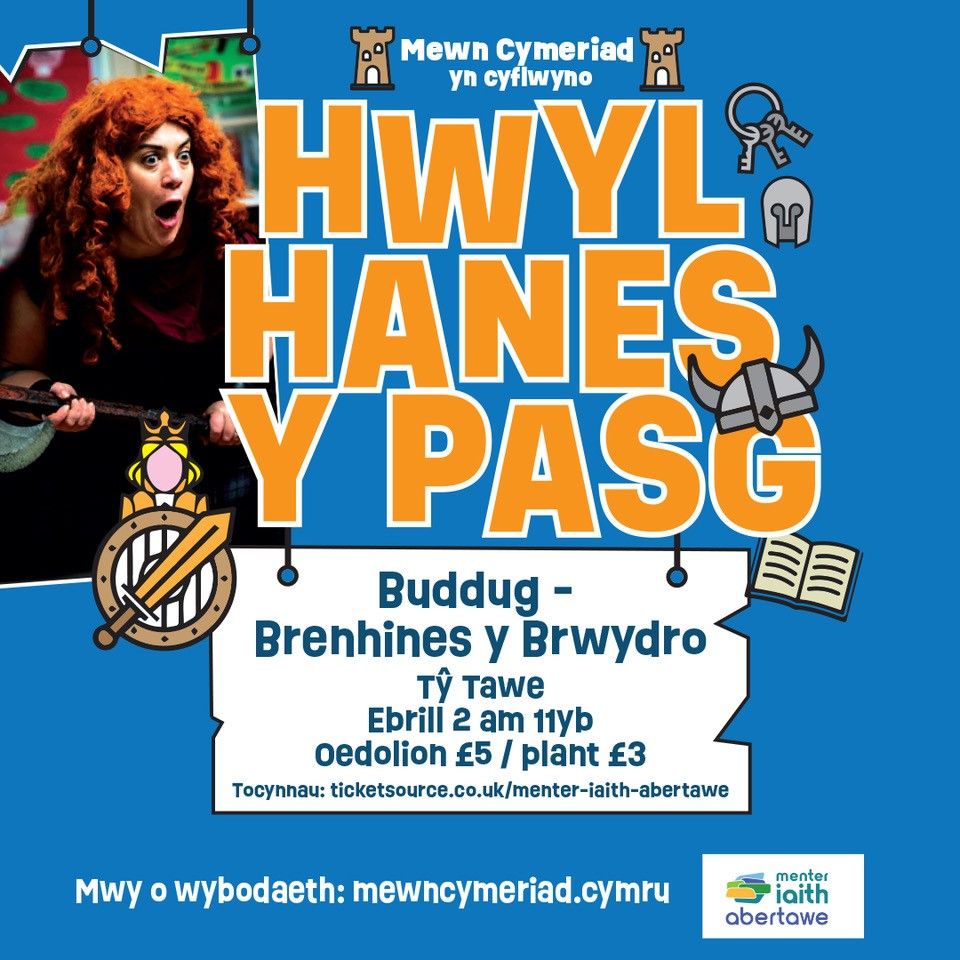 @MewnCymeriad @TyTawe NEXT WEEK 🥳 @MewnCymeriad presents... Hwyl Hanes y Pasg Who was the real Boudicca? Presenting Welsh history with fun and excitement! 📅 Tuesday, 2.4 11:00 📌 @tytawe 🎟 Tickets £3 children / £5 adults ➡ buff.ly/3Ppv2B4 #abertawe #yagym
