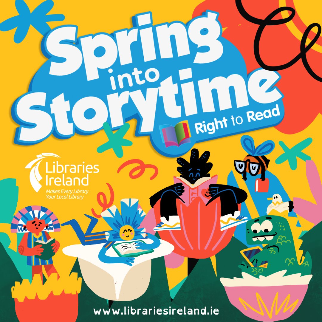 Spring into Storytime is a national story-time initiative in April. We will be championing children’s story-time sessions and inviting children & their parents/carers to experience the joy of lots of stories. 🐥 Details in your local branch. #SpringIntoStoryTime